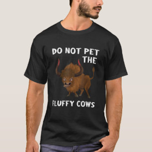 T-shirt Bison Drôle Randonnée Ne caressez pas les vaches d
