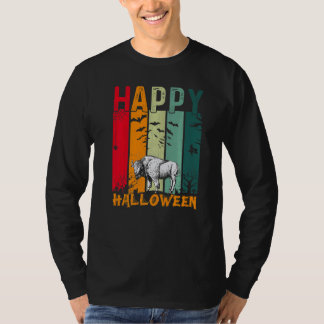 T-shirt Bison Filles Garçons Style Rétro Halloween Dîner