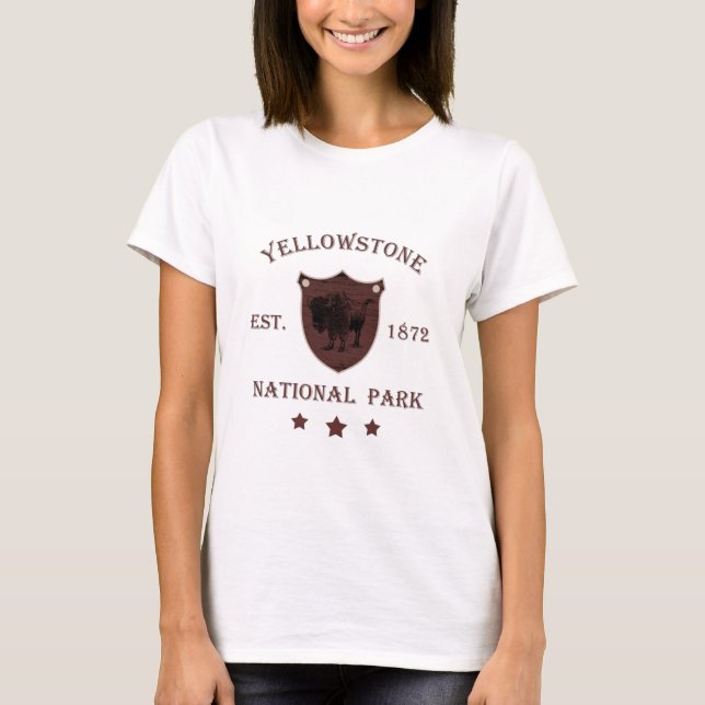 T-shirt Bison Parc national de Yellowstone (Devant)