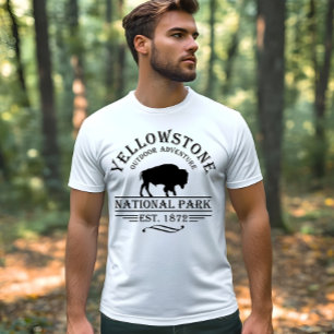 T-shirt Bison Vintage Parc National de Yellowstone