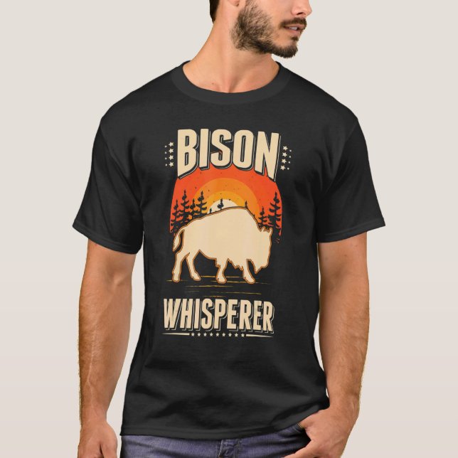 T-shirt Bison Whisperer Buffalo Whisperer (Devant)