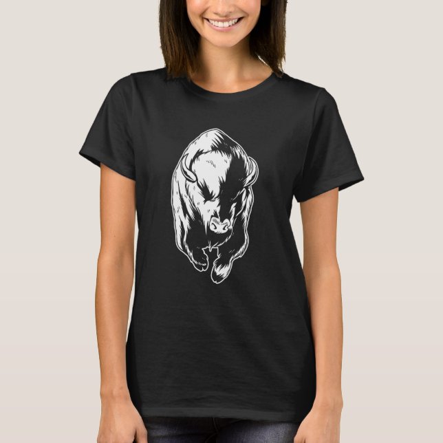 T-shirt Bison Wildlife American - Animal Bison (Devant)