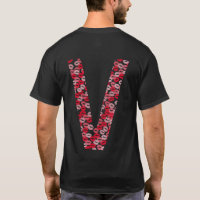 t-shirt Bisous Lettre V