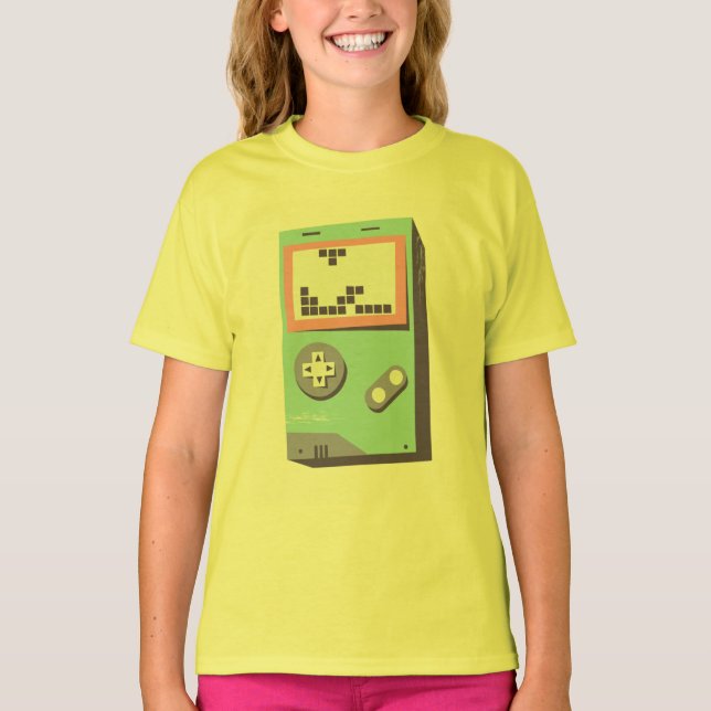 T-shirt Bit GameBoy Built from Bricks (Devant)