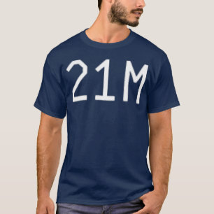 T-shirt Bitcoin 21M Scarcity argent dur Cool BTC Crypto T-