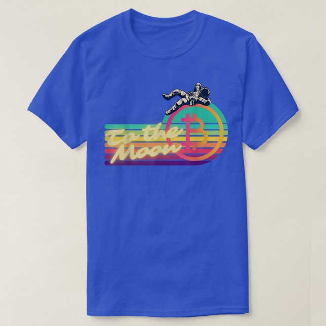 T-shirt Bitcoin À La Lune Astronaut Vêtements Crypto Inves (Design devant)