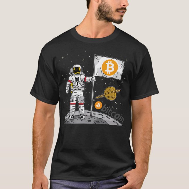 T-shirt Bitcoin À La Lune Dabbing (Devant)