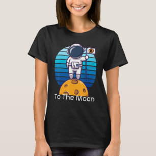 T-shirt Bitcoin À L'Astronaut De L'Hôtel Lune Nft Defi Cry