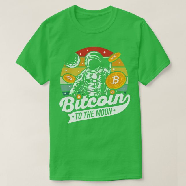 T-shirt Bitcoin à l'astronaute de lune Crypto Hodl (Design devant)