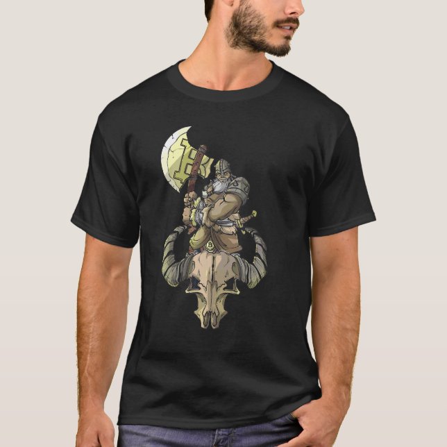 T-shirt Bitcoin Barbarian Warrior Rolplay Rpg Graphic Rpg (Devant)