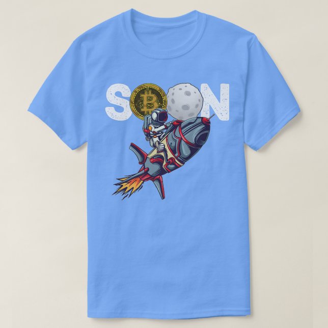 T-shirt Bitcoin BIENTÔT À La Lune Cryptomonnaie HODL Funny (Design devant)