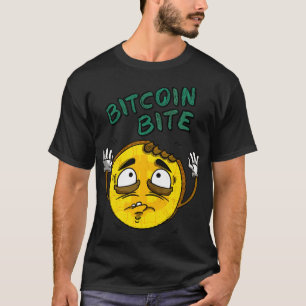 T-shirt Bitcoin Bite Cryptomonnaie Retro toin