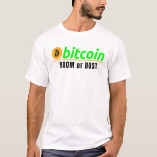 T-shirt Bitcoin Boom Ou Bust Bitcoin Blockchain Hodl Crypt