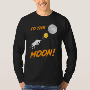 T-shirt Bitcoin Btc À L'Hôtel Moon Bull CryptoCurrency
