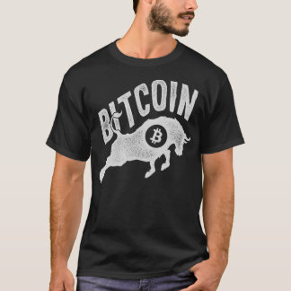 T-shirt Bitcoin Bull BTC Crypto Devise Traders Blockchai