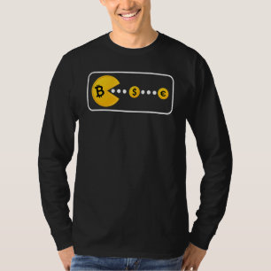 T-shirt Bitcoin Chase Le Dollar Et La Monnaie Fiat Euro -