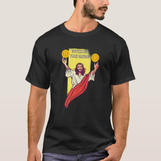 T-shirt Bitcoin Crypto a augmenté  Jésus Cryptomonnaie