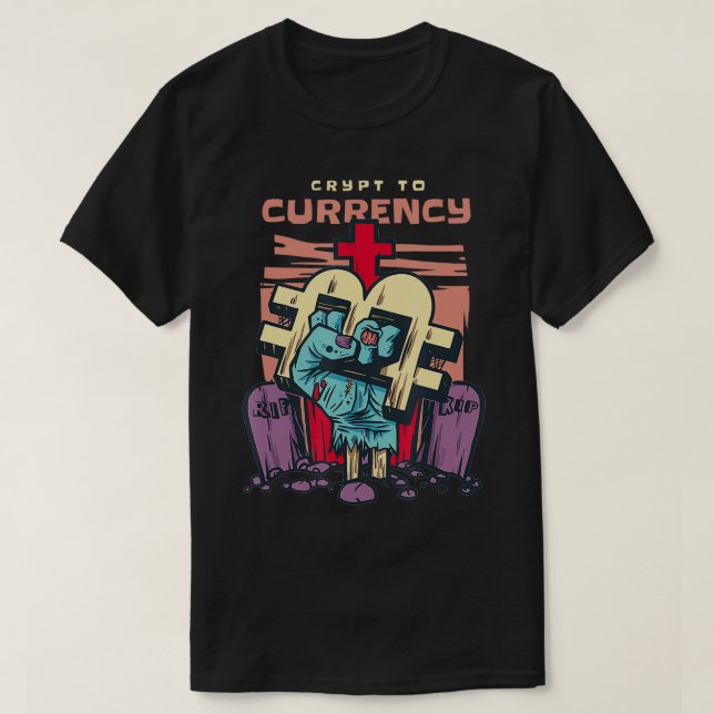 T-shirt Bitcoin & Crypto  Crypto en devise  (Design devant)