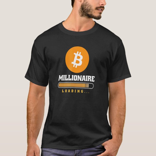 T-shirt Bitcoin Crypto Millionaire Chargement de crypto-mo (Devant)