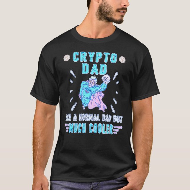 T-shirt Bitcoin Crypto Père Papa Trader Crypto (Devant)