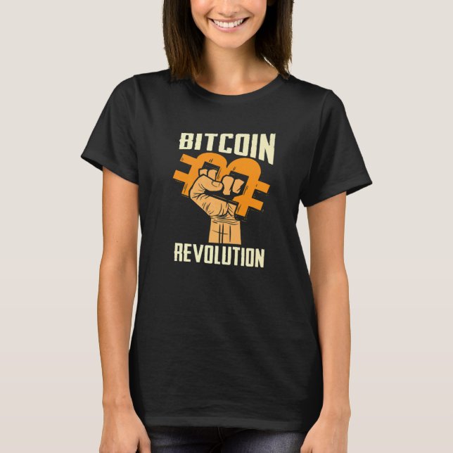 T-shirt Bitcoin Cryptomonnaie BTC Révolution Bitcoin Trad (Devant)