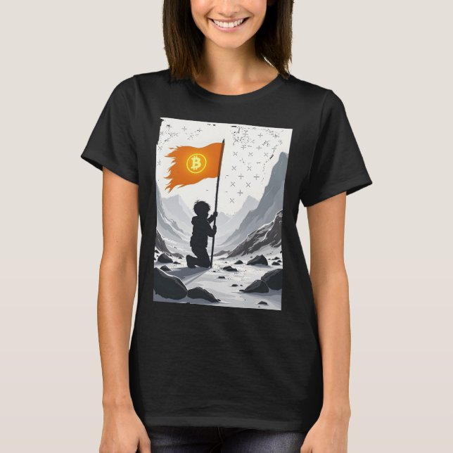 T-shirt Bitcoin Dark Forces Cachées De Sticker De Crypto (Devant)