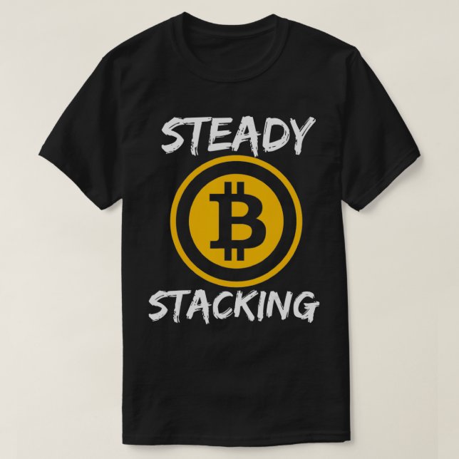 T-shirt Bitcoin et Crypto empilés pour hommes et (Design devant)