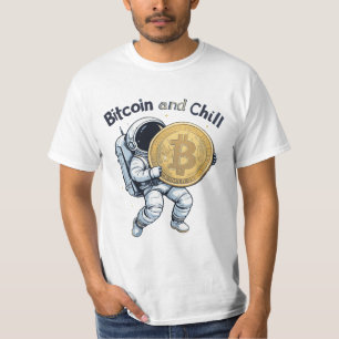 T-shirt Bitcoin et refroidissement - Astronaut avec géant