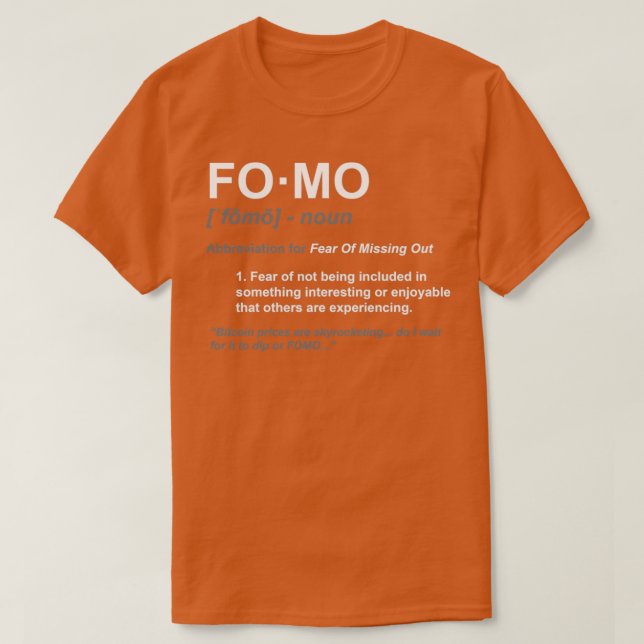 T-SHIRT BITCOIN FOMO (Design devant)