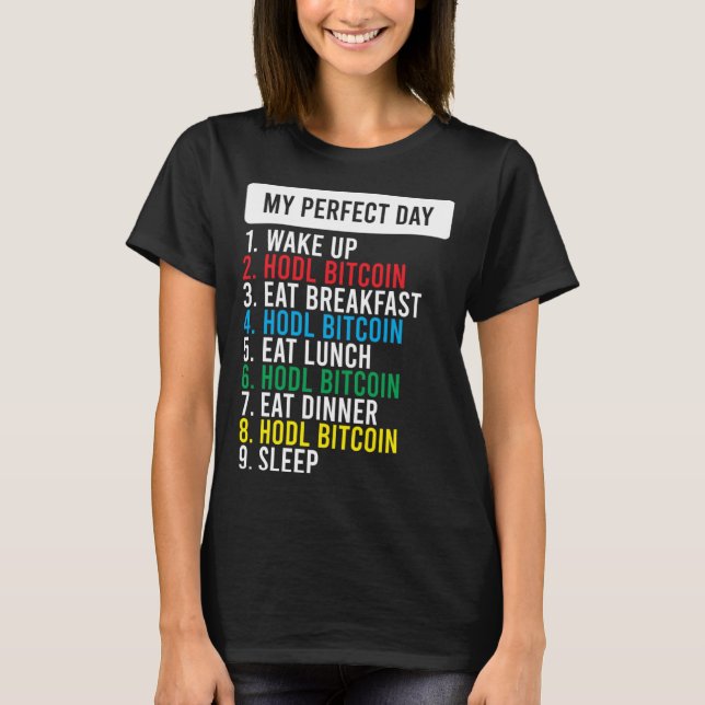 T-shirt Bitcoin HODL Mème BTC Idée pour un Bitcoiner (Devant)
