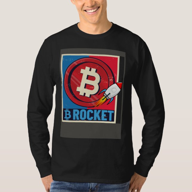 T-shirt Bitcoin  Hodler Bitcoin Rocket Course Explosion (Devant)