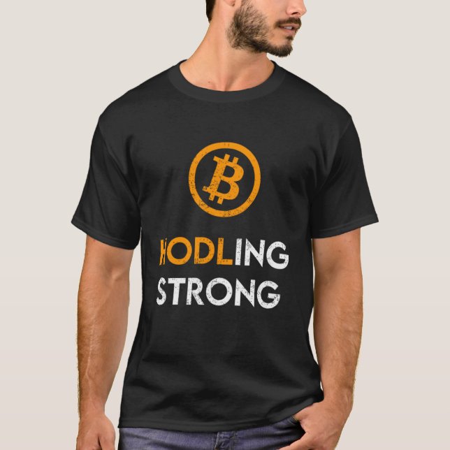 T-shirt Bitcoin Hodling Fort Crypto BTC (Devant)