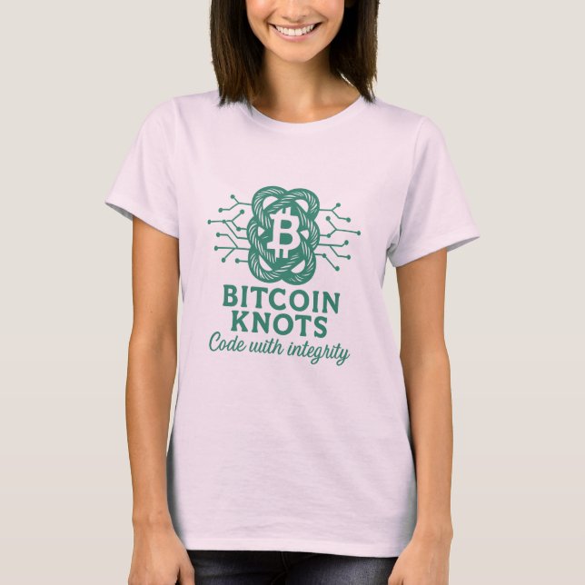 T-shirt Bitcoin Knots - "Code avec intégrité" noeu (Devant)