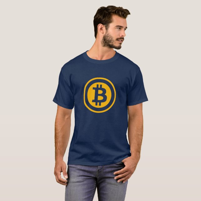 T-shirt Bitcoin logo double face (Devant entier)