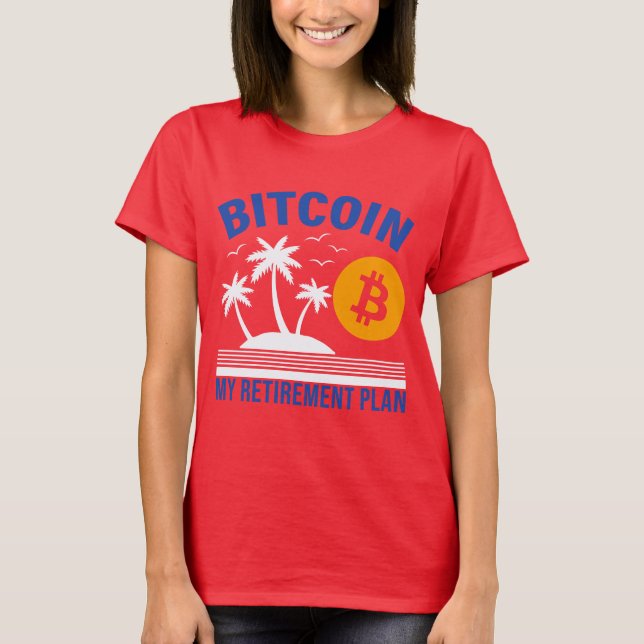 T-shirt Bitcoin Ma Retraite, Île Vibes Tropicale  (Devant)