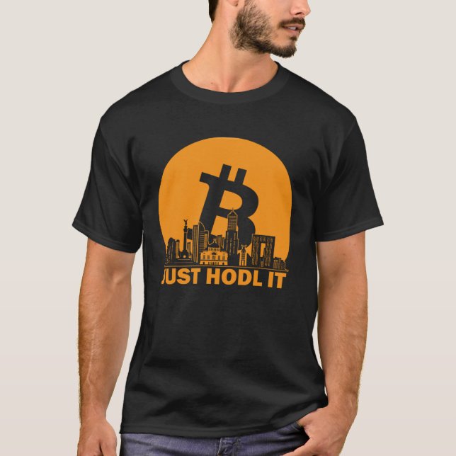 T-shirt Bitcoin Mexico City Skyline  Mexico City Bitcoin M (Devant)