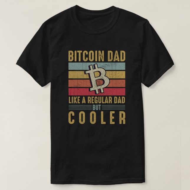 T-shirt Bitcoin Papa - Crypto Cool Tech-Savvy Père Design (Design devant)