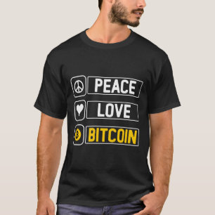 T-shirt Bitcoin Peace Love