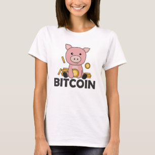 T-shirt Bitcoin Piggy Bank Hodins tenir des pièces numériq