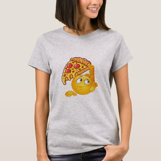 T-shirt Bitcoin Pizza Lazy Trader (Devant)