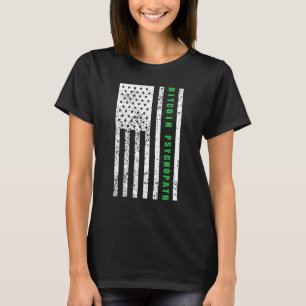 T-shirt Bitcoin Psychopathe Patriotisme Drapeau Américain 