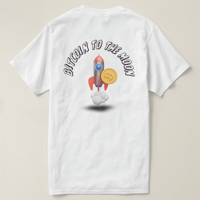 T-shirt Bitcoin Rocket (Design dos)