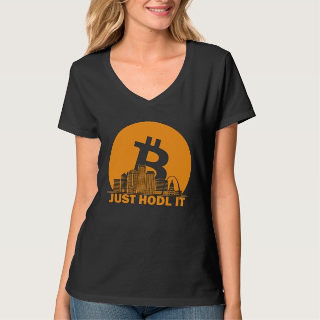 T-shirt Bitcoin St Louis Skyline  St Louis Bitcoin Maximal (Devant)