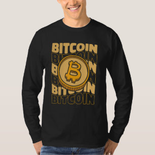 T-shirt Bitcoin Texte Blockchains Crypto Monnaie Cryptogra