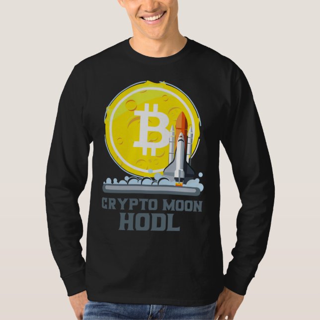 T-shirt Bitcoin To The Moon Crypto Currency Hodl (Devant)