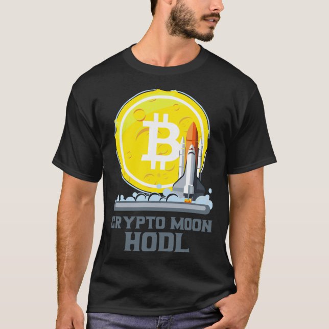 T-shirt Bitcoin To The Moon Crypto Currency Hodl (Devant)