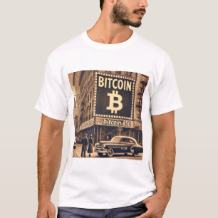 T-shirt Bitcoin vintage BTC Publicité Crypto Design