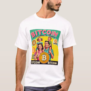 T-shirt Bitcoin vintage BTC Publicité Cryptomonnaie