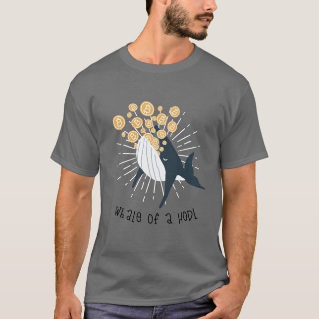 T-shirt Bitcoins mangeurs de baleines HODL drôle (Devant)