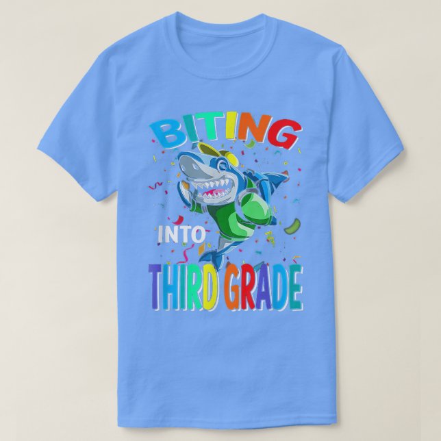 T-shirt Bite Into the Third GradeBack to School Shark For (Design devant)